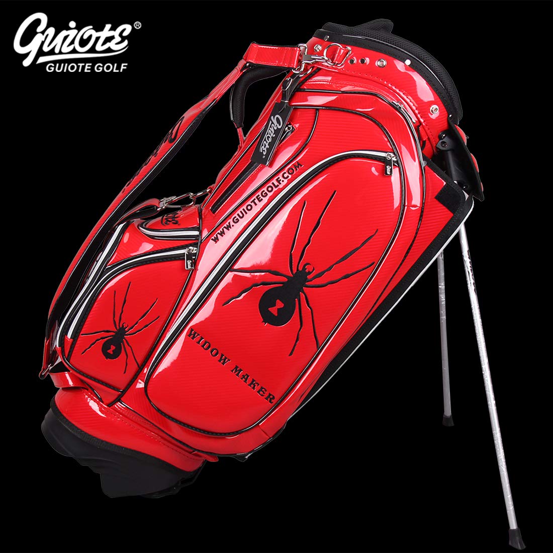 Amazon | GUIOTE Golf キャディバッグ PUレザー刺繍10.5 